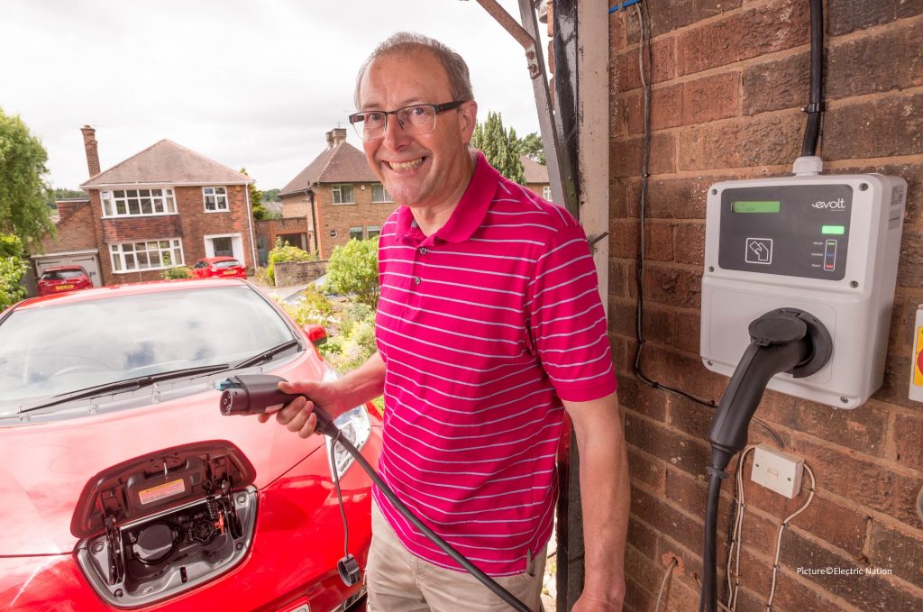 home electric car charging point